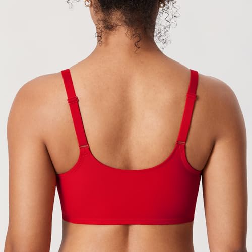 Image of DELIMIRA Women's Front Closure Seamless Bras | Plus Size, Plunge, Underwire, No Padding Unlined, Comfortable