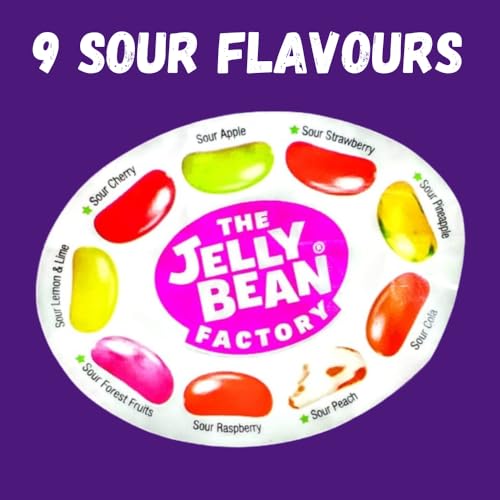 The Jelly Beans Factory 9 Sour 70g | Jelly Beans | Neatherlands | Veg | Geletine Free | No Artificial Colour & Flavour | Pack of 6