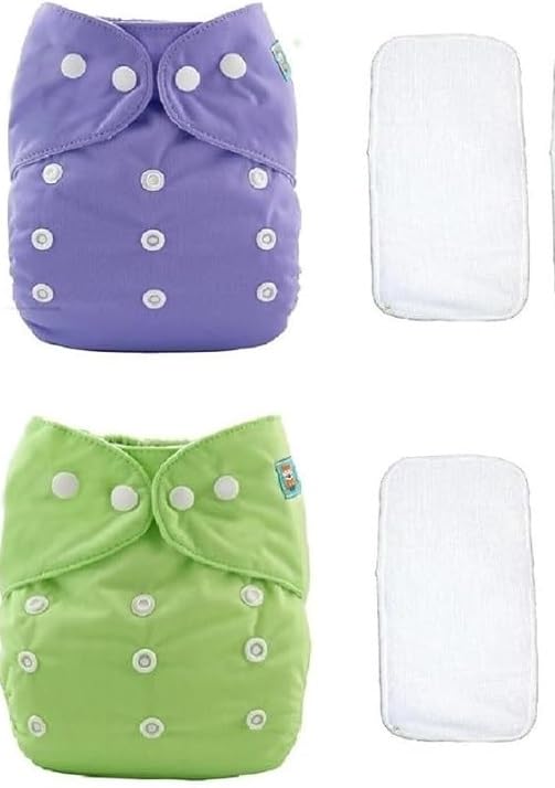 Multicolour Reusable Baby Cotton Cloth Diapers - Adjustable & Washable with Insert Pads for 0-3 Years | Soft, Waterproof & Eco-Friendly-image-18