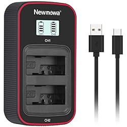 Cargador Canon 550D Newmowa Cargador USB Dual con Pantalla LCD Inteligente para Canon LP-E8, Canon EOS 550D, EOS 600D, EOS Rebel T2i, EOS Rebel T3i, EOS Rebel T4i, EOS Rebel T5i