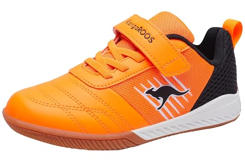 Kangaroos Zapatillas Unisex para niños K5 Super Court EV, Neon Orange Jet Black 7950, 27 EU