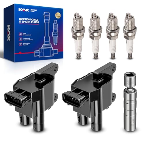 Image of KAX 2 Ignition Coils & 4 Spark Plugs Set Fit for Toyota Camry RAV4 Solara | Toyota Camry 1997-2001 2.2L, RAV4 1998-2000 2.0L, Solara 1999-2001 2.2L, UF181