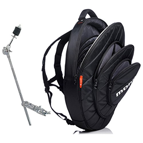 Mono M80-CY22-BLK-U Cymbal 22" Jet Black Gig Bag w/Boom Arm and Clamp