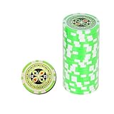 die Pokerchips wiegen 10 Gramm pro Stk.