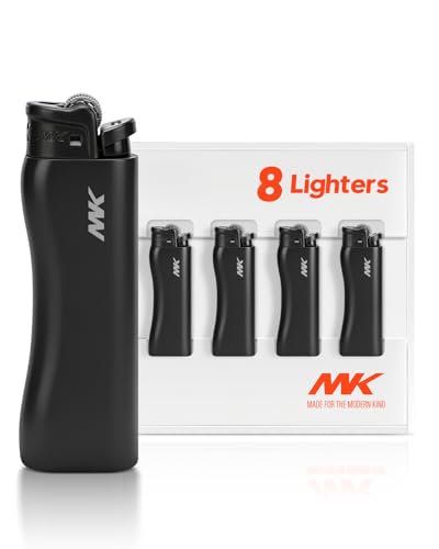 Encendedores recargables MK 8 unidades color negro miniatura 1