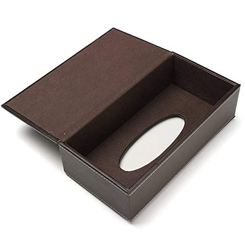 Étui de mouchoirs en cuir marron, une idée cadeau raffinée pour la maison