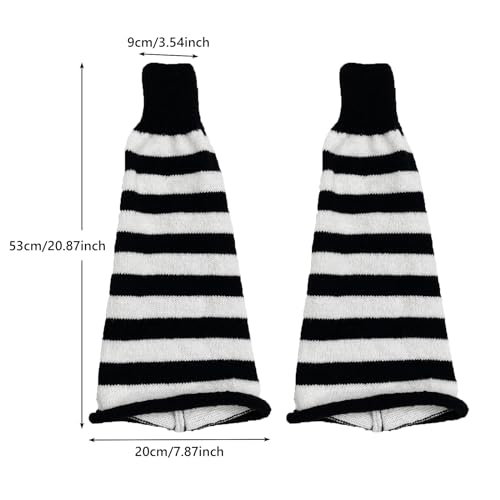 Image of Ovida Y2k Leg Warmers for Women Girls Japanese Style Lolita Flared Leg Warmer Goth Knee Long Socks Kawaii Harajuku Leg Cover