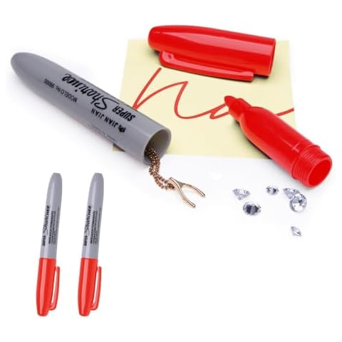 BarGifts Fake Pen Diversion Safe Keep Your Valuables Secretly, Hidden Safe Storage as A Marker Pen to Hide Small Items- Red 2pc Cover
