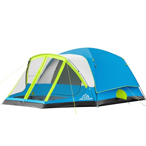 Carpa para Camping Familiar JELUCAMP Modelo JLP-8807 Capacidad 8 Personas Azul miniatura 1