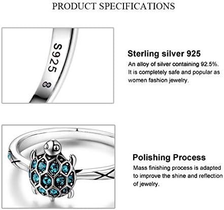 Miniatura 4 de GW Lovely 925 Sterling Silver Ring for Women Girls Zirconia Band Ring Statement Rings for Birthday Wedding Gift