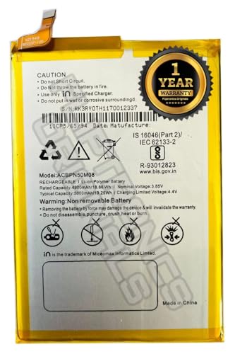 Image of ACBPN50M08 Battery for Micromax in 2b E7544 Battery with 1 Year Warranty**** (I172)