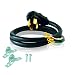 Eastman 61255 4-Prong Electric Dryer Cord 30 Amps, 6 Ft Length, Black