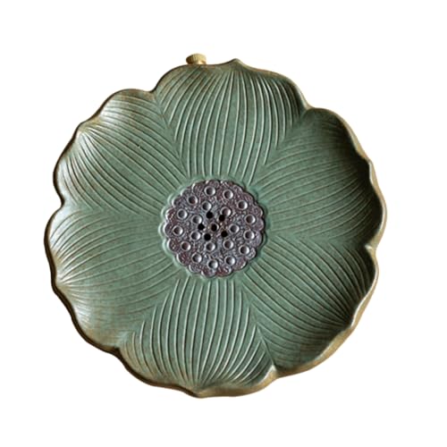 Alipis 1set Chic Ceramic Teapot Storage Tray with Retro Design Chinese Style Tea Tray for Household Use for Water Draining Stable Flat Base Elegant Teapot Mat