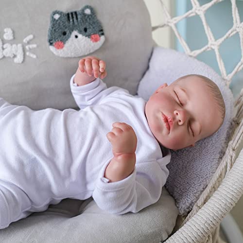 iCradle Reborn Baby Dolls 20 Zoll 50cm Reborn Kleinkind Puppe Weiches Vinyl Silikon Echtes Leben Wie Neugeborene Puppen Magnet Schnuller Geburtstagsgeschenke Spielzeug – Bild 5