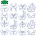 Qavctw 16PCS DIY White Masks Paper Cosplay Christmas Party Mask Unpainted Plain Craft Masquerade Masks for Christmas Mardi Gras Party Mask