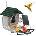 Smart Bird Feeder with Camera Solar Powered & AI Bi rd Identification, 2.4Ghz WiFi Bird feeders for Outdoors, 2K Live Video, Instant Arrival Alerts - Best Gifts for Bi rd Lovers - Green