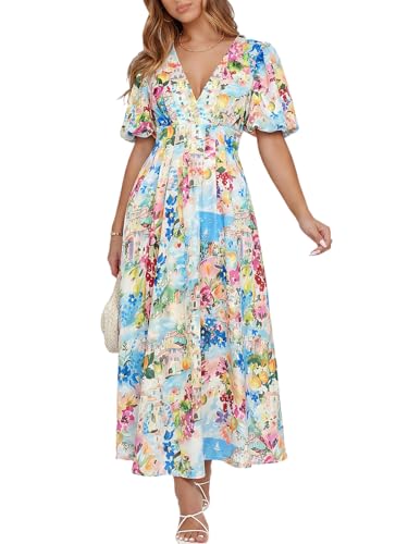 Image of Maxigerui Women's Summer Floral Maxi Dress Spring Wedding Guest Dress 2026