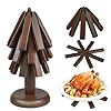 Wooden trivets set for hot dishes hot pots and pans trivet tree made of black walnut color trivet set pot trivets for kitchen  urban country home decor