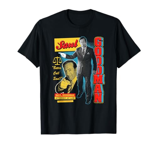 Breaking Bad Saul Goodman Colorful Ad Collage TV Show T-Shirt