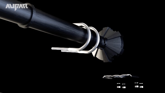 Image of Heavy Duty Trailer U Bolt Kit - Fits 3 inch Round Axles (5200-7000lbs) - 7 inch Long(2pcs)