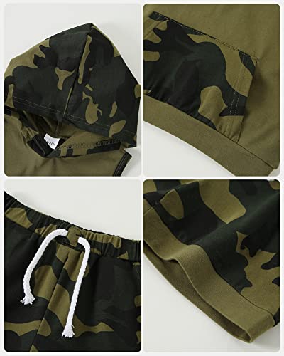 SANMIO Toddler Boy Clothes Summer Outfits Hoodie Sleeveless Tank Tops and Shorts Set with Pockets 2 Piece Clothing Set4