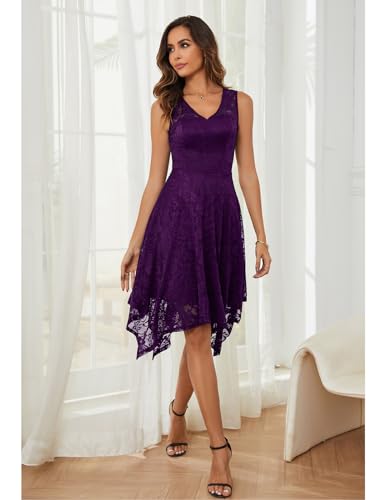 Image of Meetjen Women's Lace Cocktail Party Dresses 2026 Formal Wedding Guest