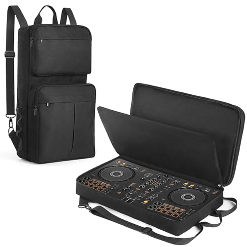 OURHZTB Funda de transporte compatible con Pioneer DJ Controller DDJ-400, DDJ-FLX4, DDJ-200, DDJ-SB3, bolsa de almacenamiento de viaje suave para controlador Roland DJ-202, funda protectora con