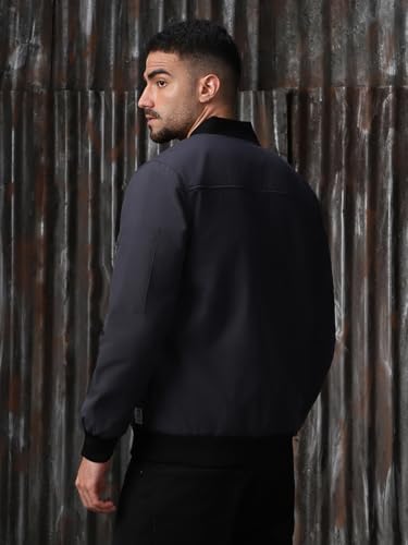 Image of High Star Men Polyester Printed Relaxed Fit Full Sleeves Jackets 18