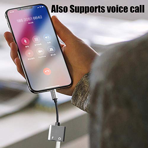 Image of DUDAO L14 Lightning Splitter, 2 in 1 Dual Lightning Port Headphone Audio & Charger Adapte Support only Original Apple Headphones Compatible for Apple 14 /13 /12 /12 Pro /11 /11 Pro /XS /XR /X 8 7