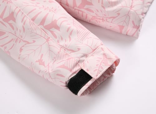 Keevoom Girl'S Ski Jacket Warm Winter Snow Coat Windproof Snowboarding Rain Jacket Fengye Pink 4-5 thumb #4