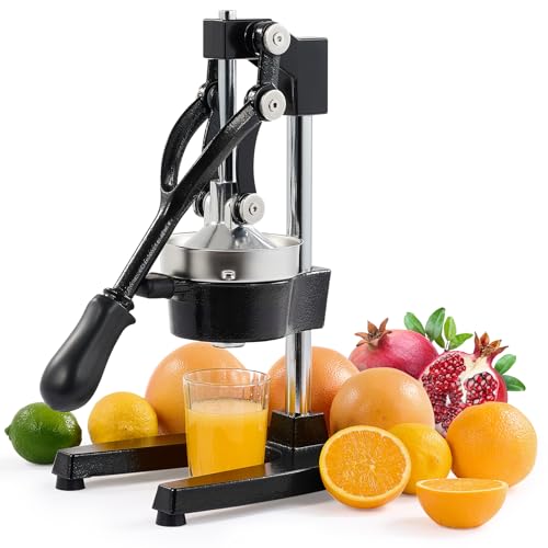 Comparison: Best Orange Press Juicer 11 CO-Z Hand Press Juicer Machine, manual Orange Juicer and Professional Citrus Juicer for Orange Juice Pom Lime Lemon Juice, Orange Juicer Squeezer and Crusher, Easy to Clean, Black