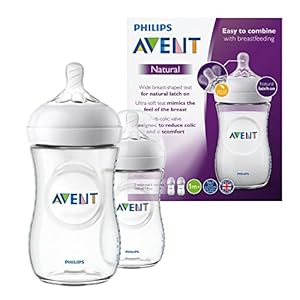 Philips Avent Natural Babyfles – 2 Flessen (260 ml) – 1m+ – Speen voor langzame toevoer – Spiraalvormig design…