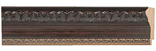 Picture Frame Moulding (Wood) 100ft Bundle - Ornate Mahogany Finish - 2.5