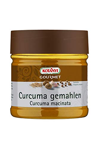 Kotanyi Gourmet Curcuma gemahlen | erdige, leicht bittere Schärfe, für geschmackvolle orientalische Nuancen, 400 ml