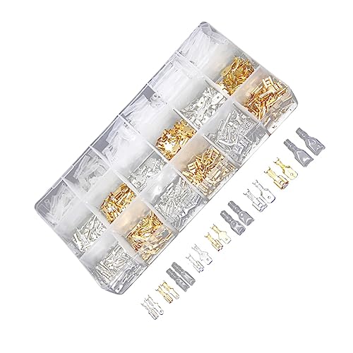 1 Terminals Non Insulated Connector Female Spade Connector Crimp Connector Wire Connector Quick Splice Crimp Terminal Cold Pressed Terminal Brass Crimp Terminal Wire Terminal