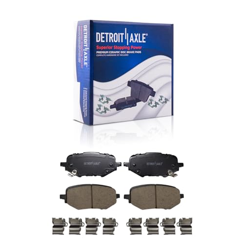 Image of Detroit Axle - Brake Pads for 2017-2021 Honda Clarity 2023-2025 Honda HR-V, Ceramic Brake Pads with Hardware Front and Rear Replacement