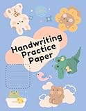 Handwriting Practice Paper, Preschool Pre-handwriting, Lined paper with Dotted Midline: Paperback, large size 8.5'*11', 80 pages