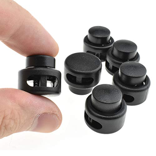 HAO PRO Cord Locks Stoppers Toggles Double Holes Heavy Duty Spring No Slip