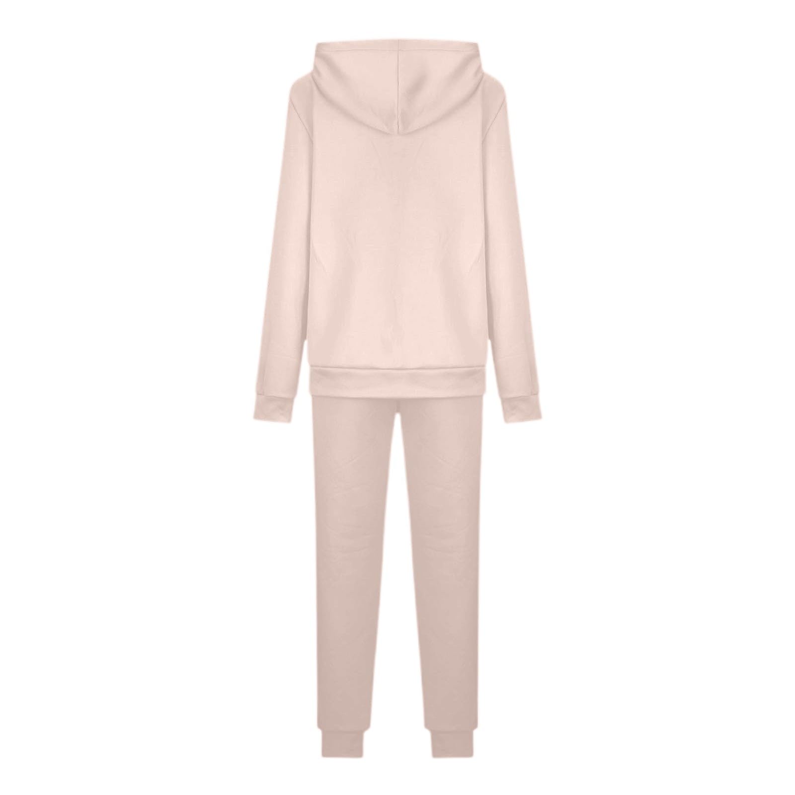 Jogginganzug Damen Festliche Hosenanzüge Damen Zweiteiler in einfarbigem Fleecefutter für den Herbst und Winter Tennis Hose