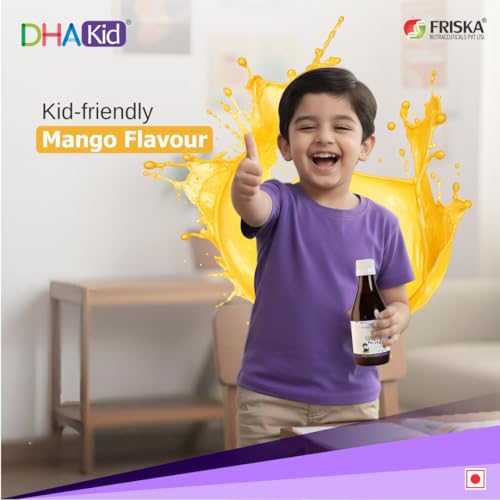 Image of DHA Kid Delicious Omega 3 Smoothie Syrup With Fish Oil EPA+DHA- For Brain Health & Immunity -200 Ml | Fish Oil EPA+DHA, For Brain Health, For Immunity