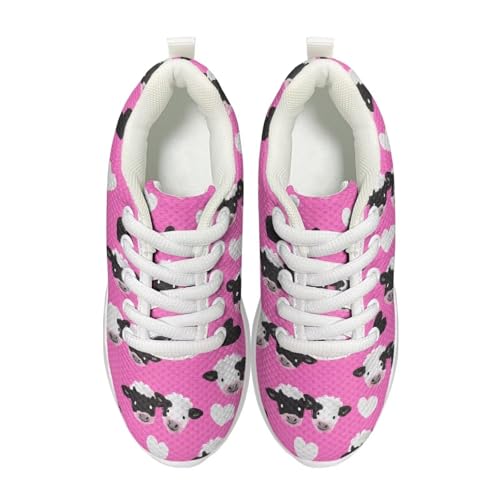 Kids Sneaker Comfort Athletic Walking Hiking Tennis Shoes for Litter Kids Running Fashion Anti-Slip Lightweight Breathable Lace-Up School Shoes for Big Kid US 11.5-3