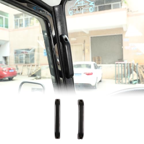 PIUGILH Poignée de colonne A pour voiture - Convient pour Land Rover Defender - Accessoire Land Rover Defender 110 90 - Accessoire Land Rover Defender - Noir – vue 2