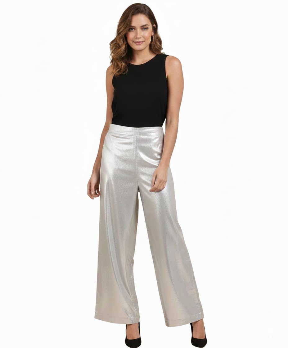 Premium Shimar Palazzo for Women and Girls (Silver 2XL)