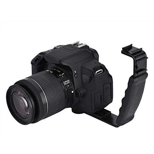 L Bracket Halter Mount Adapter Mount DV Mikrofon LED Licht Kamera L Einfassung Video Grip Kamerablitz L Bracket Dual Hot Schuhe Halter Mount Adapter Mount DV Mikrofon LED Licht Mit 1/4" Gewinde – Bild 7
