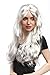 Produktbild WIG ME UP - 90924-ZA68 Perücke Damen Karneval Fasching Halloween lang glatt Weiß Silberblond Engel Schneekönigin