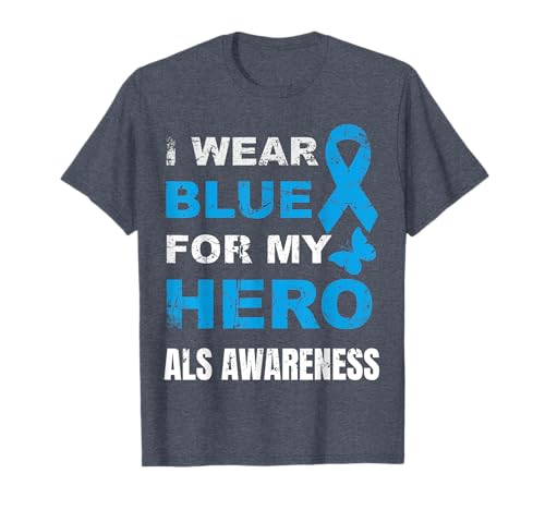 USO AZUL PARA MI CONCIENCIA DE HÉROE ALS Camiseta
