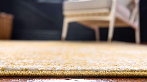 Tapete rectangular Unique Loom 9' x 12'2" amarillo marfil miniatura 4