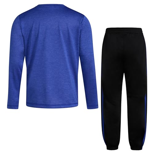 adidas Boys 2-piece Long Sleeve Poly Mélange Tee and Joggers Set2