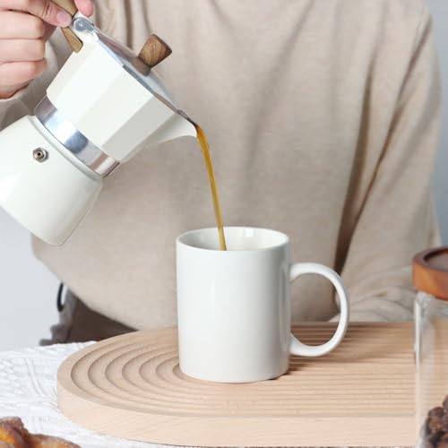 Taza de cerámica blanca 11 oz con asa miniatura 7