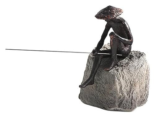 Statue de pêcheur cadeau idéal comme ornements de salon et étude
